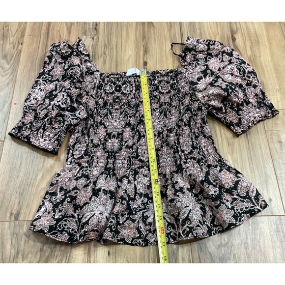 BB Dakota Steve Madden  Floral Puff Sleeve Top  Size: Medium - Picture 6 of 8